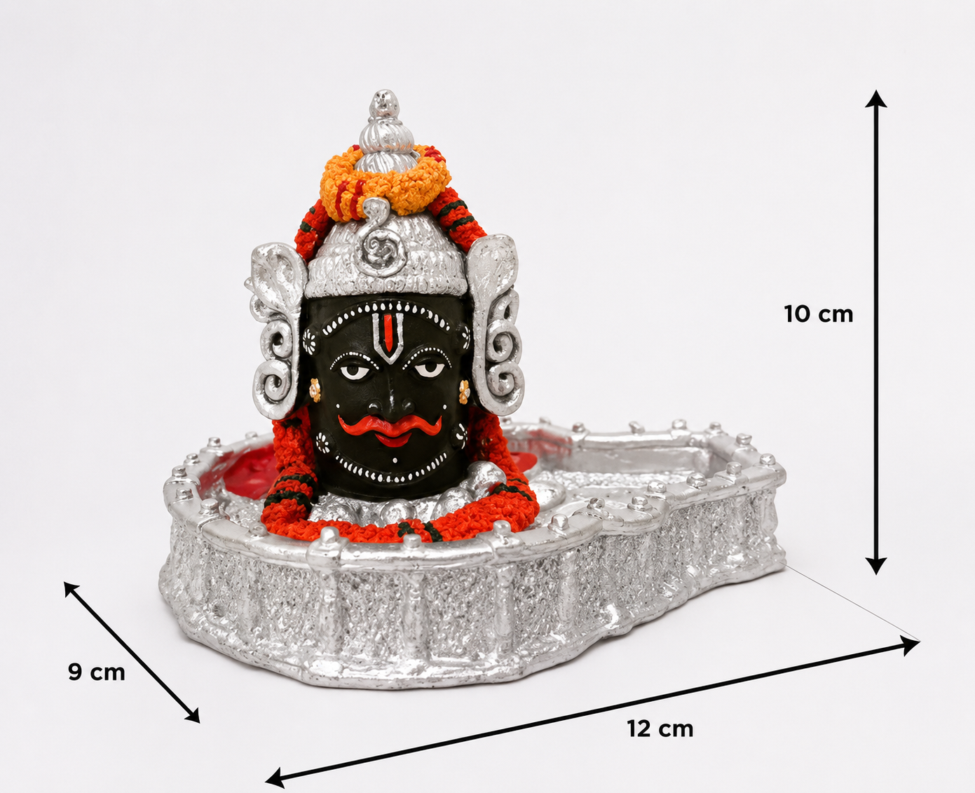 Shri Baba Mahakal Idol, Medium, WhiteIdols & Figurines