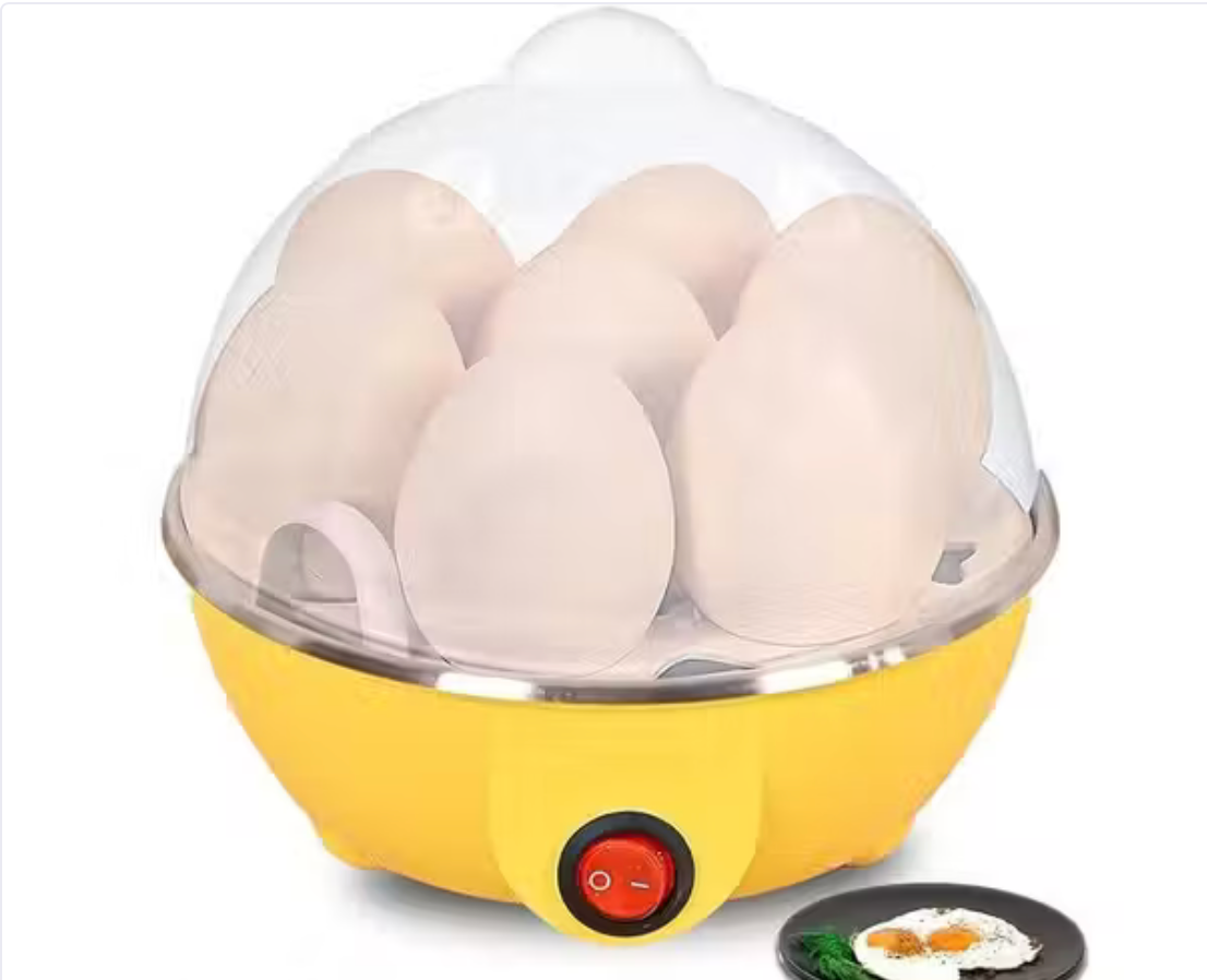 "Single Layer Egg Boiler – Ultra-Compact Electric Egg Cooker for Perfectly Boiled Eggs, Easy to Use and Space-Saving Design".