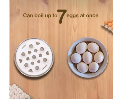 "Single Layer Egg Boiler – Ultra-Compact Electric Egg Cooker for Perfectly Boiled Eggs, Easy to Use and Space-Saving Design".